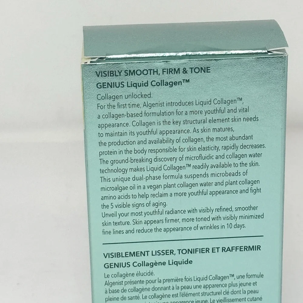 Algenist Genius Liquid Collagen Duo 1 Fl Oz New Sealed Set Smooth Firm Tone